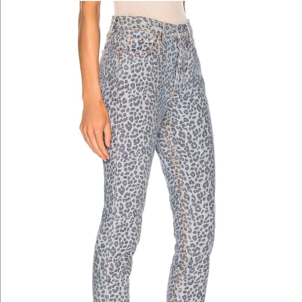 GRLFRND Gray Karolina Wildcat Cheetah Print High Rise Waist Skinny Jeans, 27 NWT - Picture 2 of 14